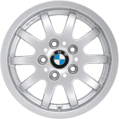 BMW OEM Wheel Style 14 — 15-inch and 17-inch BMW OEM wheel — documented with E32, E34, E36, and Z3